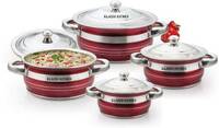 KLASSI KICHEN by Mahavir Handi with lid Glossy Finish Induction Bottom Cookware Set