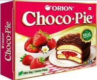42 Coupon - ORION Strawberry Choco Pie (12 pies)| Centre-filled Chocolate biscuit