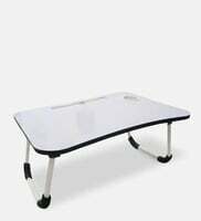 Woody Portable Table in White Colour By Sattva