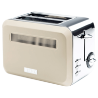 Lowest - sabichi Haden Boston 815W 2 Slice Pop-Up Toaster with Chrome Base (Cream)