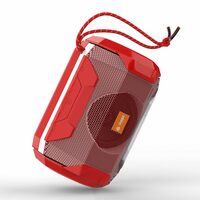 Aroma® Studio 33 Funky 5W Bluetooth Speaker Hi-fi Stereo Sound Surround Upto 10 Hours Playback, Best for Mobile, Laptop/PC, Ipad, Media Players with Multi Modes Aux/TF Card/USB Drive (Red)