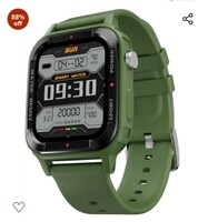 Fire-Boltt Tank 1.85" Outdoor Rugged Bluetooth Calling Smart Watch, 123 Sports Mode, 8 UI Interactions, Built in Speaker & Mic, 7 Days Battery (Green)