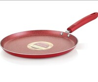Nirlon Cookware Induction Base Aluminium Non Stick Red Velvet Dosa Flat Tawa for Induction/Gas Stove Tops [New_Red Velvet_Flat Tawa]