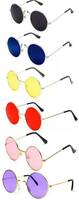 SRPM  UV Protection Round Sunglasses (53)  (For Men & Women, Yellow, Red, Pink, Violet, Black, Blue)