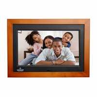 Miracle Digital 10''(25.4) IPS Wooden Digital Photo Frame with High Def Screen,USB DiskCard, RemotePhotos SlideShow,Video Audio, Support SD Built in 8GB Memory & 2GB RAM 180°Wide Angle Viewing(Dark) [Apply 5% off Coupo