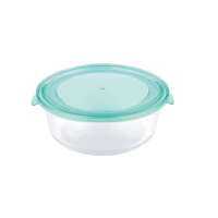 La Opala, Cook Serve Store, Borosilicate Storage Container, Simply Store with Lid Round 400 ml, 1 pc, Transparent