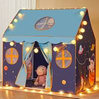Apply 50% coupon - Gurukrupa International®, Children Boy Girls Portable Castle Playhouse | Medium Size Light Weight Kids Play Tent House for 3-13 Year Old Kids Girls and Boys (Universe House) @ 499/-