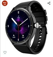 beatXP Flux 1.45" (3.6 cm) Ultra HD Display Bluetooth Calling Smart Watch, 415 * 415px, 60Hz Refresh Rate, Rotary Crown, 500 Nits, Always On Display, Health Tracking, 100+ Sports Modes (Black)
