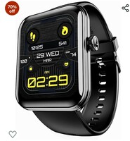 boAt Xtend Plus Smart Watch with 1.78" AMOLED Display, Coins, Advanced BT Calling, 100+ Sports Mode, Always On Display, HR & SP02 Monitoring & Stress Monitoring(Jet Black)