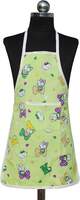 GLUN® Printed Kid Apron with 1 Front Pocket Pocket Type B1 Green Color Pack of 1