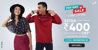 Pantaloons Pay day sale - Upto 75% off + Extra 400 off on 2699