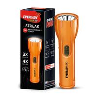 Eveready Led Rechargeable Torch Light | DL22 | Bright LED | 3X Battery Life | 4X Torch Life | Overcharge Protection | Plug-n-Play | Suitable for Outdoor & Indoor Activities