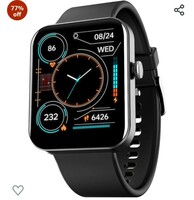 boAt Wave Leap Call Smart Watch with 1.83" HD Display, Advanced Bluetooth Calling, Coins,Multiple Watch Faces, Multi-Sports Modes, IP68, HR & SpO2, Metallic Design, Weather Forecasts(Active Black)