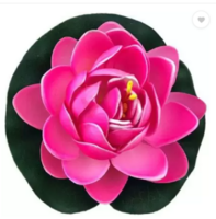 Ryme Floating Pink Lotus Artificial Flower  (4 inch, Pack of 1, Single Flower)