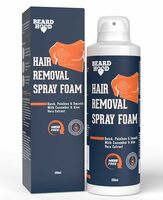 Beardhood Hair Removal Cream Foam Spray For Men 200ml | Mess Free - Painless Body Hair Removal spray For Chest, Back, Legs & Under Arms [Use Code BH246 On Checkout]