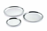 Neelam Stainless Steel 8 22G Plate Neelam China, 18 cm, Silver, Set of 4