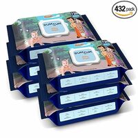 Bumtum Baby Chota Bheem Gentle Soft Moisturizing Wet Wipes With Lid | Aloe Vera & Chamomile Extracts | Paraben & Sulfate Free (Pack of 6, 72 Pcs. Per Pack)