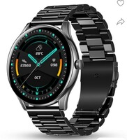 Pebble Cosmos Bold Pro 1.39" HD Display Luxury Metal Straps, BT Calling,Voice Assistant Smartwatch