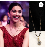 ™ Bollywood Celebrity Deepika Padukon Diamond Mangalsutra Design Brass Mangalsutra
