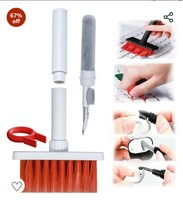  Sounce Cleaning Soft Brush Keyboard Cleaner 5-in-1 Multi-Function Computer Cleaning Tools Kit Corner Gap Duster Keycap Puller for Bluetooth Earphones Lego Laptop AirPods Pro Camera Lens (Red) 