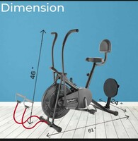 BIONFIT Moving Handle Cycle | Air for Home Gym with Twister & Back Support Dual-Action Stationary Exercise Bike on Flipkart
