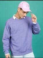 HIGHLANDER Oversized Typography Printed Drop Shoulder Sleeves Pullover