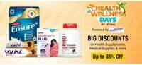 HEALTH WELLNESS DAYS(4th- 6th Dec)
Up to 85% Off
on Health Supplements, Medical Supplies & more
