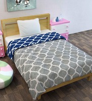 Blue Polyester Abstract 120 GSM Single Bed Kids Comforter, By Divine Casa