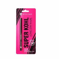 MyGlamm Super Kohl Long Stay Kajal Matte Finish - 0.3g | Black Eye Kajal Pencil | Long Lasting, Waterproof, Smudge Proof [Add 2 To Cart and Check Final Price]