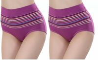 [Amazon Sample] Ritu Creation Women's Cotton Spandex High Waist Panty/Tummy Control Panty,(Pack of 2)