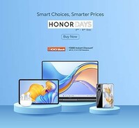 Honor Days [4th-8th Dec] - Up to 60% Off on Laptops & Smartphones + Extra Up to Rs.3000 Off on ICICI CC Cards