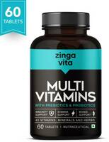 Zingavita Multivitamin Tablets for Men & Women Probiotics & Prebiotics, 100% RDA Vitamin C  (60 Tablets)