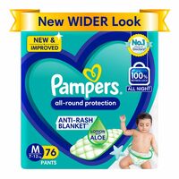 Pampers All round Protection Pants Style Baby Diapers, Medium (M) Size, 76 Count
