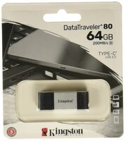 Kingston DataTraveler 80 64GB USB Type-C Flash Drive (DT80/64GB), Metal [50% Coupon]