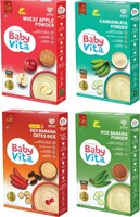 [99 coupon] Babyvita® Nutribox Plus - Kannankaya Powder, Wheat Apple Powder, Rice Banana Powder, and Instant Red Banana Dates Rice Powder Combo Pack Meal Kit (4 x 50g)