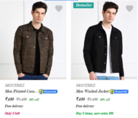 MONTREZ Mens Jackets upto 80% Off starting @499
