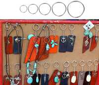 DIY Crafts Split Key Ring with Chain Set, Metal Flat Keychain Rings 1 Inch with Open Jump Rings and Screw Eye Pins Bulk, Colors, for Resin Jewelry Making DNo# 3 (1 Pc, Antique God)