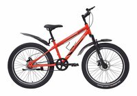 playR #BFF 24 Inch - Fat Tyre - 7 Speed - Front Wheel Shock Abs - Front and Rear Disc Brake - Fluorescent Red