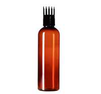 Hunky Dory 200Ml Hair Root Applicator(Black) Amber Refillable Bottles Plug For Applying Hair Oil,Shampoos, Diy Care And Medicine Directly On Scalp And Hair Roots (Pack Of 1), 200 Milliliters, Travel