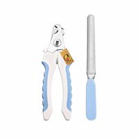 Foodie Puppies Professional Animal Nail Cutter/Clipper/Trimmer with Filer - (Nail Cutter, Small) for Small Dogs, Puppies, Cats, Kittens, Rabbits, Hamsters, Guinea Pigs & Birds Claw - (Blue & White)