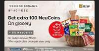 Get Extra 100 NueCoins On Grocery Mov of 1500