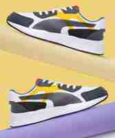 PUMA Men White Black Colourblocked IDP Sneakers For Men (White)