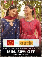Women's Ethnic wear: W for Woman, Aurelia, Nainvish and more Up to 83% Off
