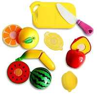BabyGo Realistic Sliceable 7 Pcs Fruits Cutting Play Toy Set (5 Fruits and Vegetables Plus Board and Knife)