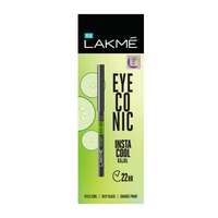 Lakme Eyeconic Insta Cool Kajal, Black, Cooling Kohl Liner with Cucumber, Twist Up Pencil - Waterproof, Smudge Proof & Long Lasting Eye Makeup, 0.35 g [Apply Coupon]