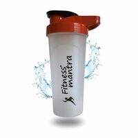 Fitness Mantra® 700ml Gym Protein Shaker Bottle with Mixer Ball for Men & Women [Capacity 700 ml, Red Color]
