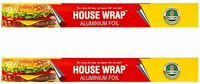 House Wrap Aluminium Foil for Food Packing, Cooking, Baking - Aluminium Foil 9 Meter Net Guaranteed 11 Microns in Thickness for Keeping Food Warm (Pack of 2)