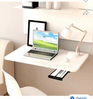 Torche Wall mounted Office Study table(24 inches X 16 inches) ,Office Table Stand/Laptop Table Foldable..(Matt White) Solid Wood Study Table on Flipkart