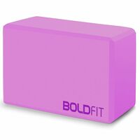 Boldfit Yoga Blocks High Density Foam Yoga Brick for Stretching, Balancing pose for Yoga, Exercise and Fitness Yoga Block Premium Yoga Accessories for Women & Men Yoga Equipment Pack of 1 -Purple