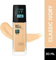 MAYBELLINE NEW YORK Fit Me Matte+Poreless Liquid Foundation (With Pump & SPF 22) Foundation  (120 Classic Ivory, 30 ml)